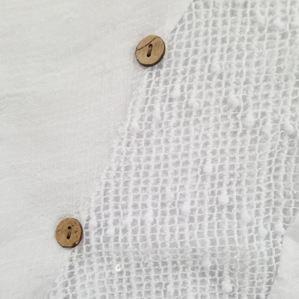 Creation Women's White Resortwear Boho Layered Pants‎ Size XLarge